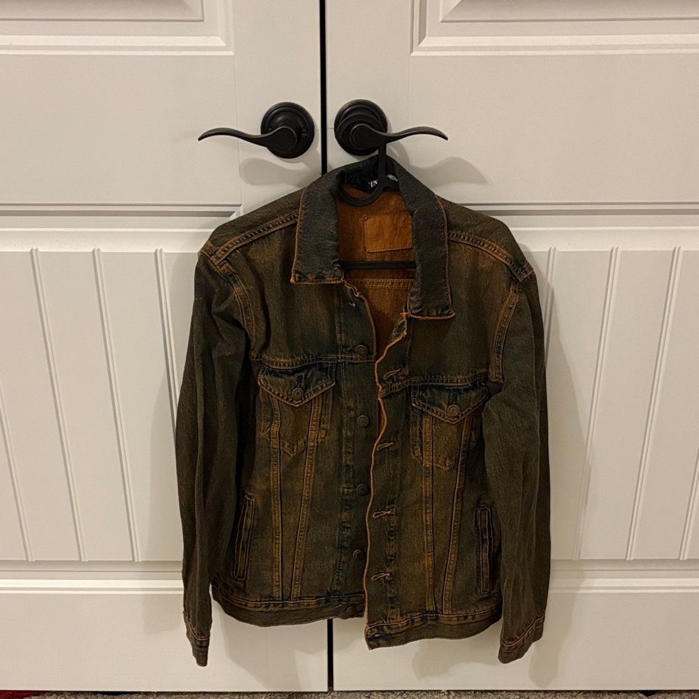 Zara Men's Dark Brown Denim Jacket